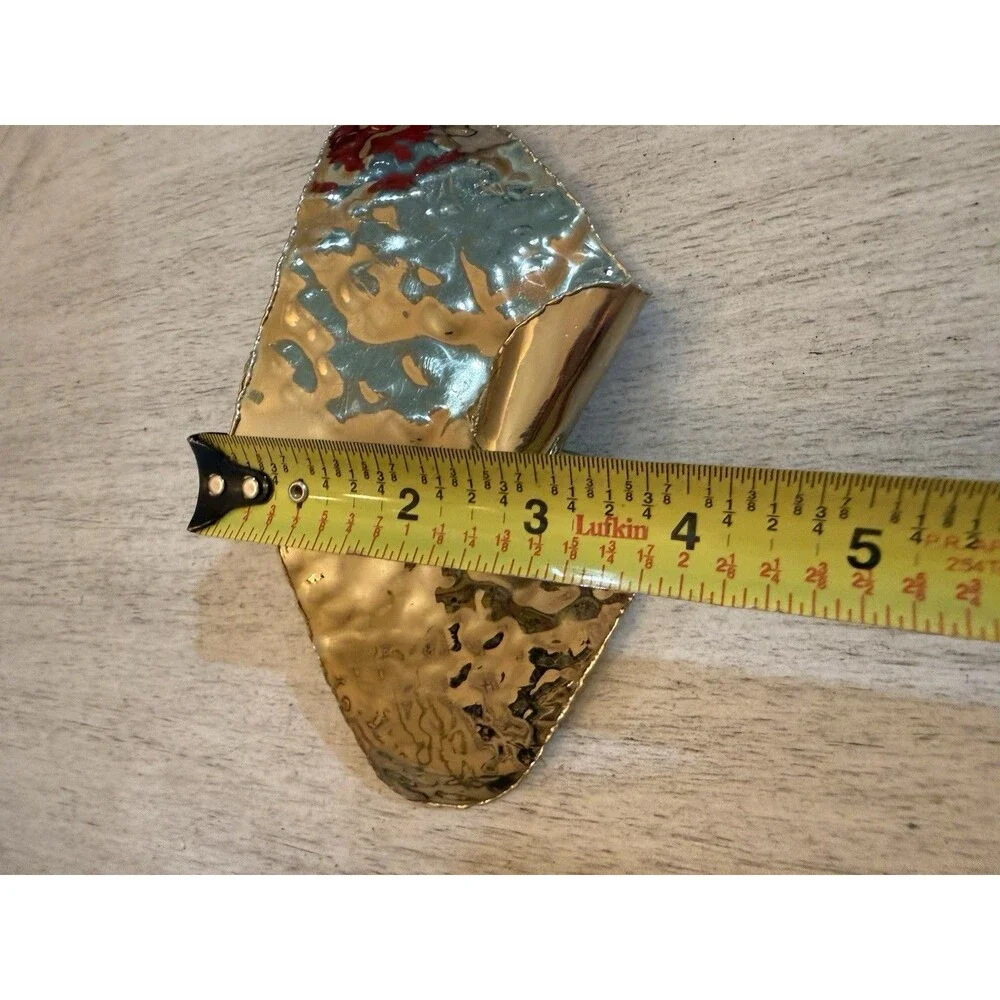 Vintage Frajo Ltd Artisan Modernist Brutalist Mixed Metals Large Belt Buckle